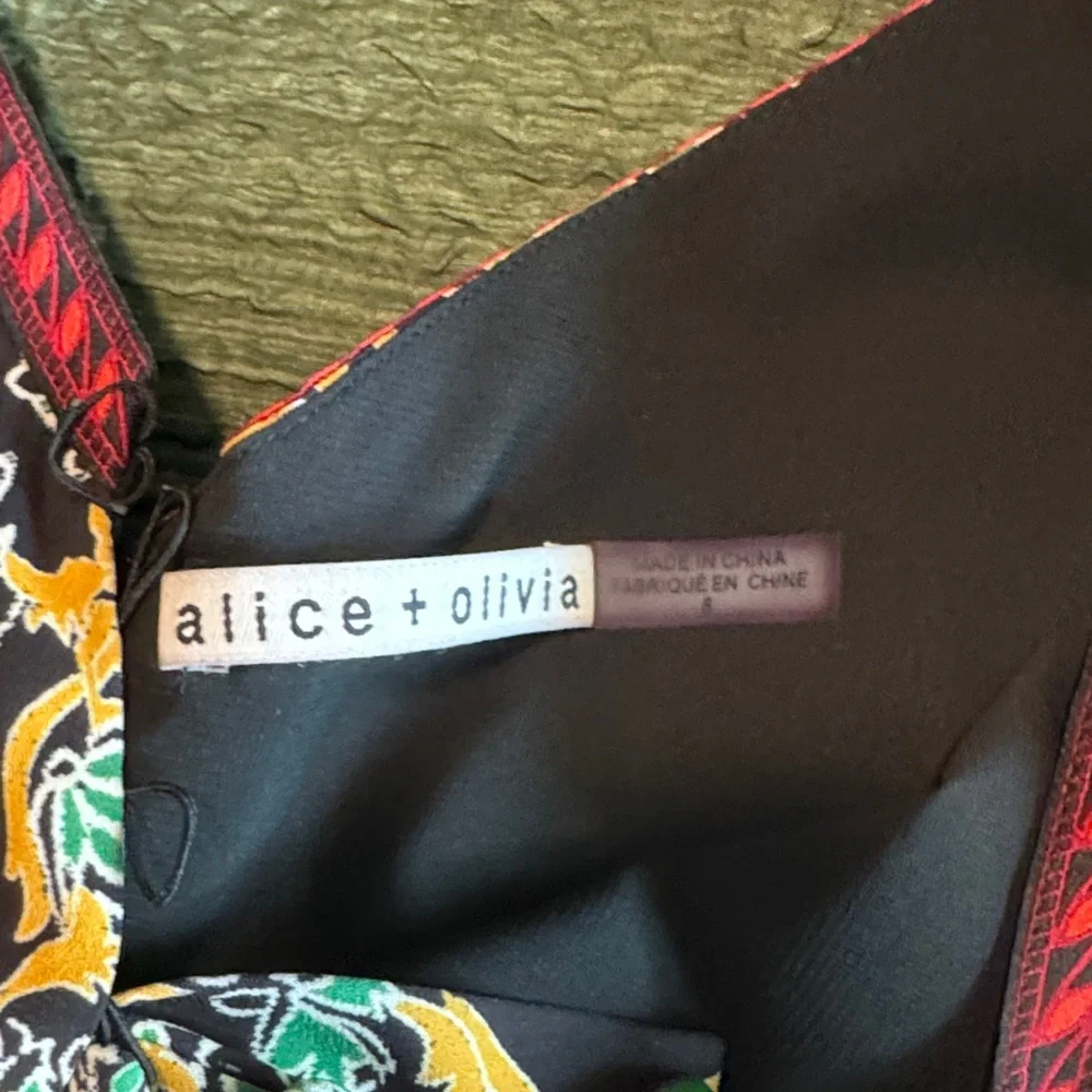 Alice + Olivia Black Multicolor Floral Mini Dress - Picture 3 of 9